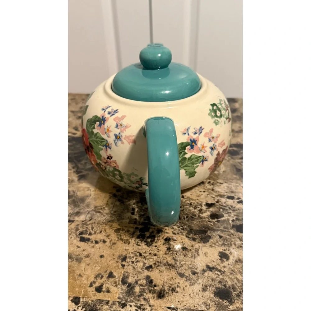 Pioneer Woman Flea Market Country Garden Stoneware Teapot Floral With Lid